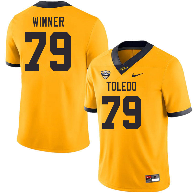 Toledo Rockets #79 Alek Winner College Football Jerseys Stitched Sale-Gold